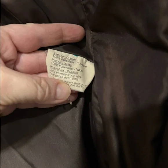 Versace Dark Brown Puffer Coat - Picture 13 of 14